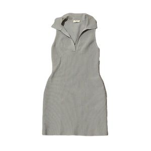 ARITZIA Babton sculpt knit polo dress daze grey, perfect condition